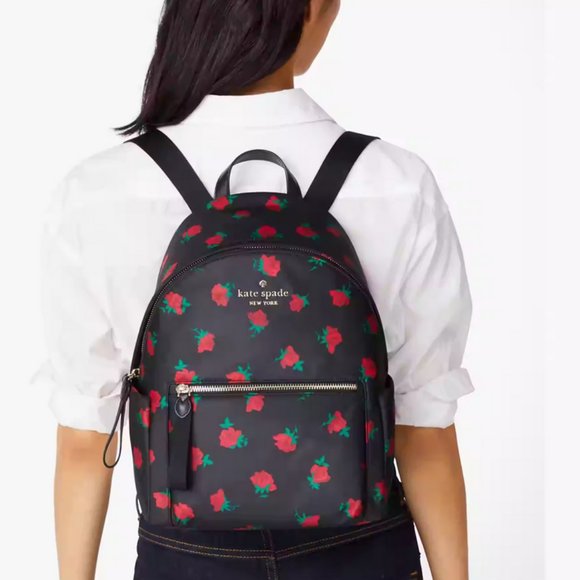 Kate Spade Chelsea Medium Nylon Backpack - Rose Toss KE435 main image 5
